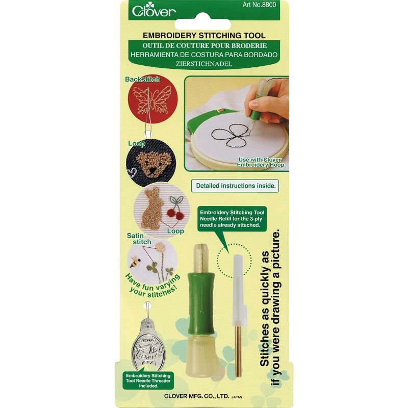 Clover Punch needle set groen - 8800 | Het Wolhuis Clover Punch Needle Embroidery Stitching Tool 8800 | Het Wolhuis