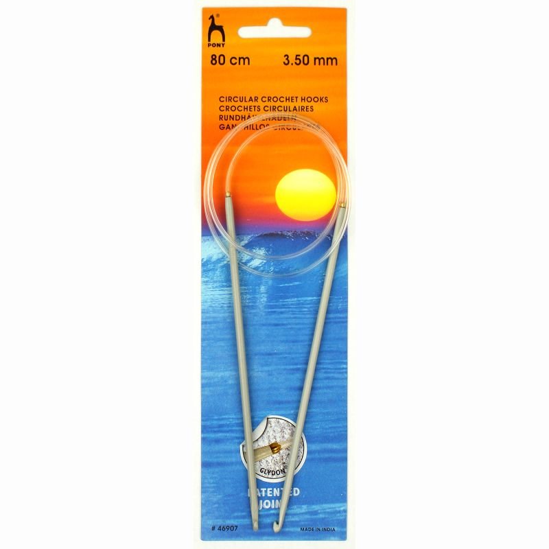 Pony Dubbele tunische haaknaald met kabel 80 cm | Het Wolhuis Pony Dubbele tunische haaknaald met kabel 80 cm - 3,5mm