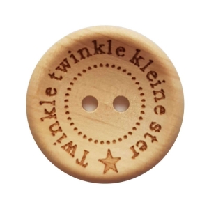 Durable Knoop Hout Twinkle twinkle kleine ster 25mm - 020.1123