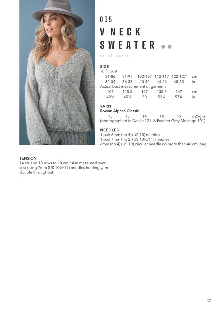 Rowan MODE Collection Three | Het Wolhuis Rowan MODE at Rowan – Collection Three - 005 V Neck Sweater