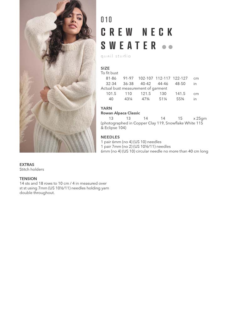 Rowan MODE Collection Three | Het Wolhuis Rowan MODE at Rowan – Collection Three - 010 Crew Neck Sweater