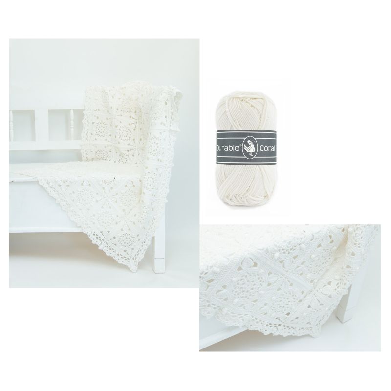 Durable - Coaster Square Deken (Ivoor) | Het Wolhuis Durable - Coaster Square Deken (Ivoor)