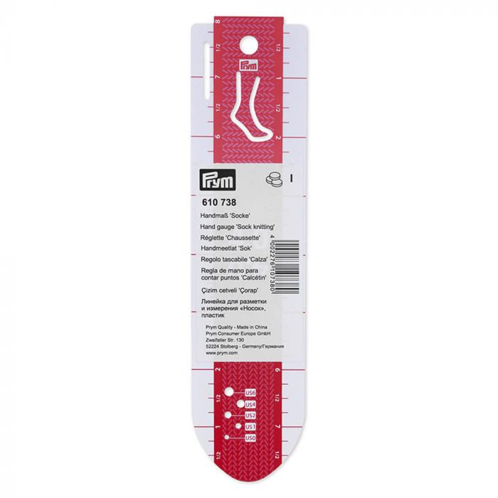 Prym Handmeetlat sokken breien 20cm-610738 | Het Wolhuis Prym Handmeetlat sokken breien 20cm | Het Wolhuis