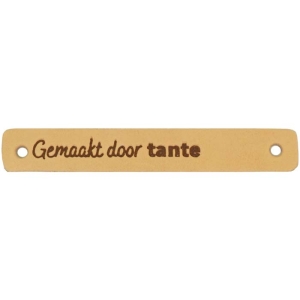 Durable Leren Label - Gemaakt door Tante 7 x 1 cm-020.1183-001