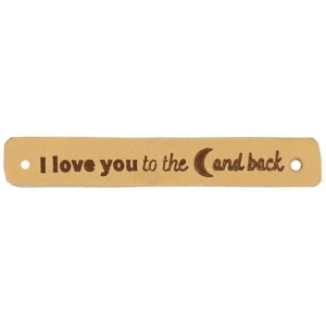 Durable Leren Label - I love you to the moon and back-020.1190-001