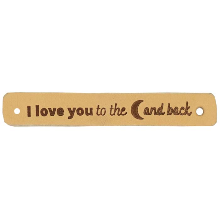 Durable Leren Label - I love you to the moon and back-020.1190 | Het Wolhuis Durable Leren Label - I love you to the moon and back-020.1190-001