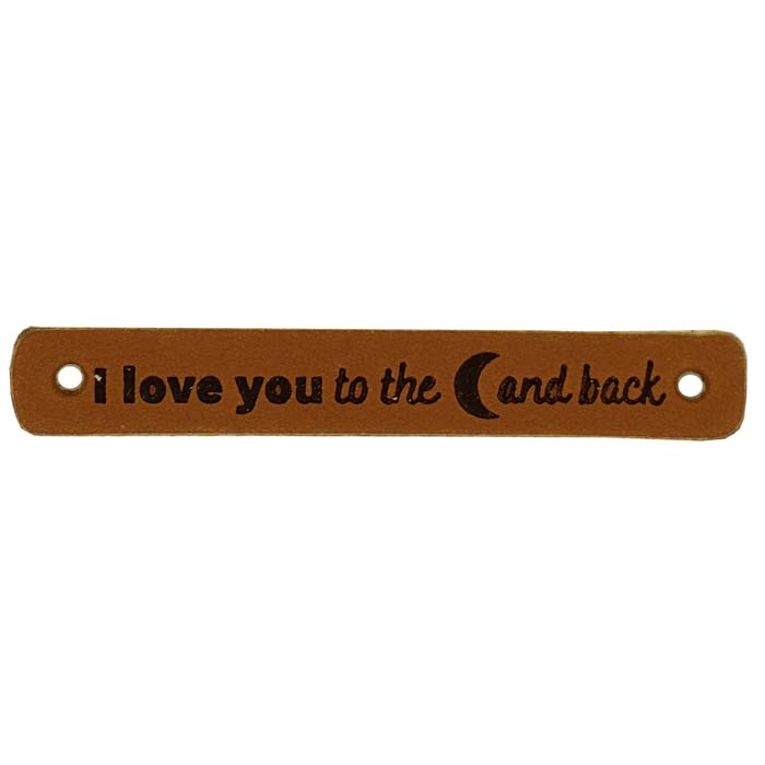 Durable Leren Label - I love you to the moon and back-020.1190 | Het Wolhuis Durable Leren Label - I love you to the moon and back-020.1190-004