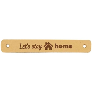 Durable Leren Label - Let's Stay Home 7 x 1 cm-020.1191-001