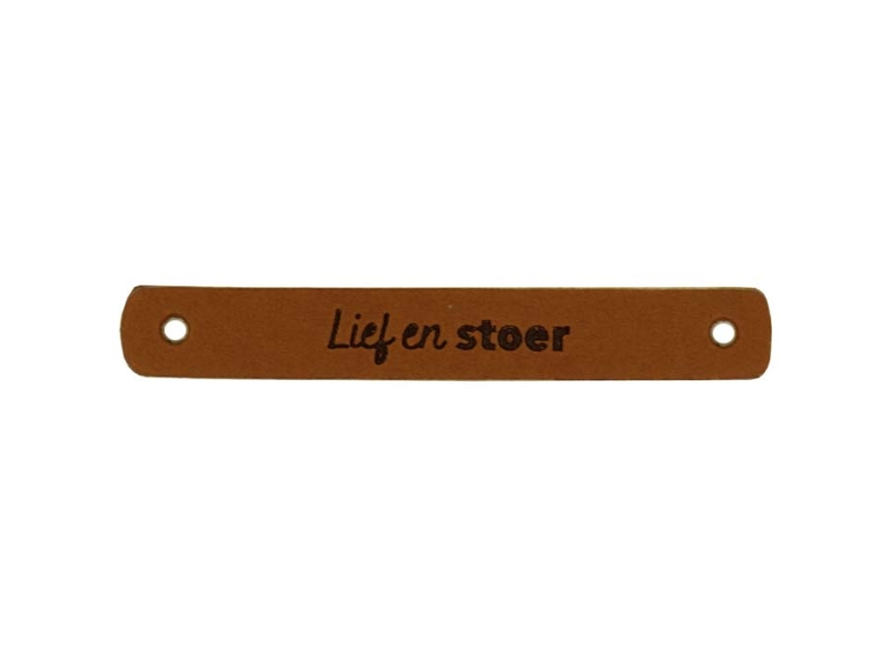 Durable Leren Label - Lief en Stoer 7 x 1 cm-020.1185-004