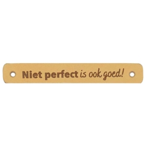 Durable Leren Label - Niet Perfect is ook Goed 7 x 1 cm-020.1188-001