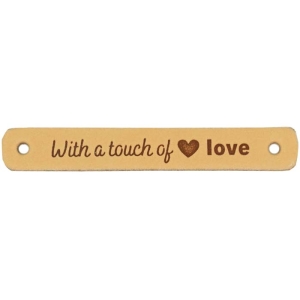 Durable Leren Label - With a touch of Love 7 x 1 cm-020.1192-001