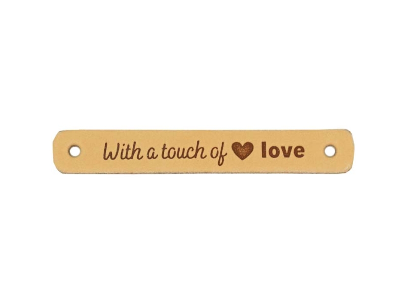 Durable Leren Label - With a touch of Love 7 x 1 cm-020.1192-001