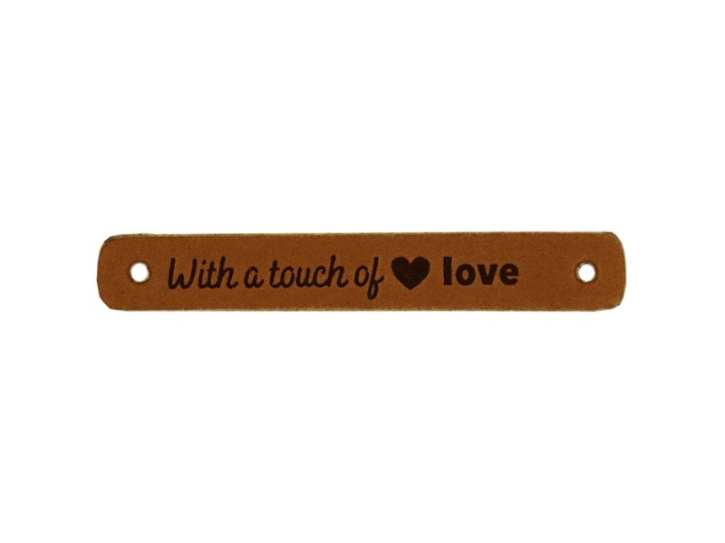 Durable Leren Label - With a touch of Love 7 x 1 cm-020.1192-004