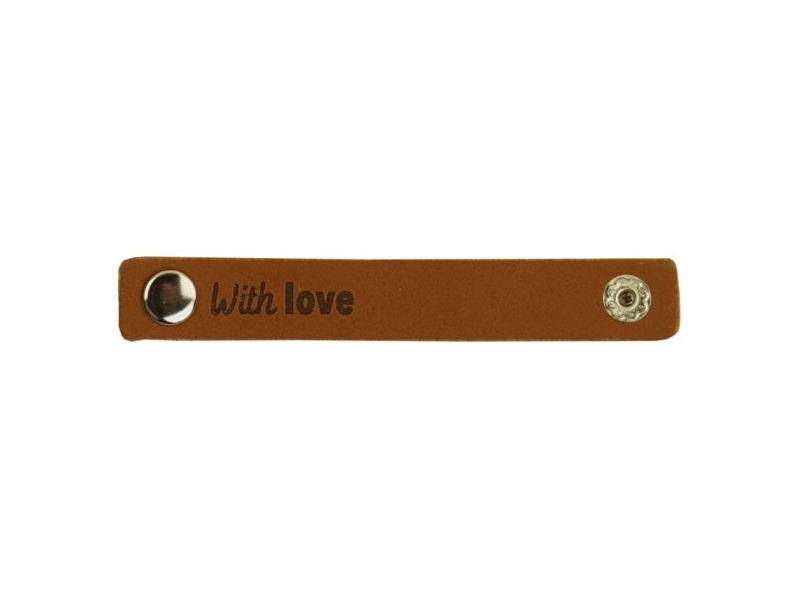Durable Leren Label - With Love 10 x 1,5 cm-020.1198-004