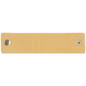 Durable Leren Label rechthoekig met drukknoop - Blanco 12 x 3 cm
