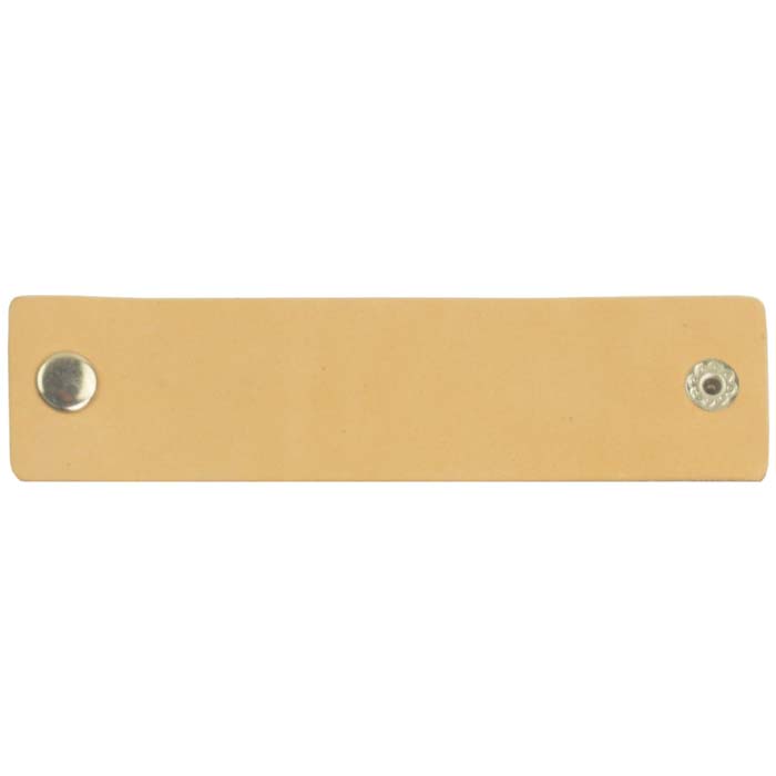Durable Leren Label - Blanco 12x3cm-020.1219 | Het Wolhuis Durable Leren Label rechthoekig met drukknoop - Blanco 12 x 3 cm