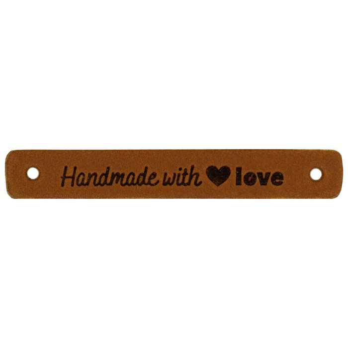 Durable Leren Label - Handmade with Love 7 x 1 cm - 020.1180 | Het Wolhuis Durable Leren Label - Handmade with Love 7 x 1 cm - 020.1180-004 | Het Wolhuis