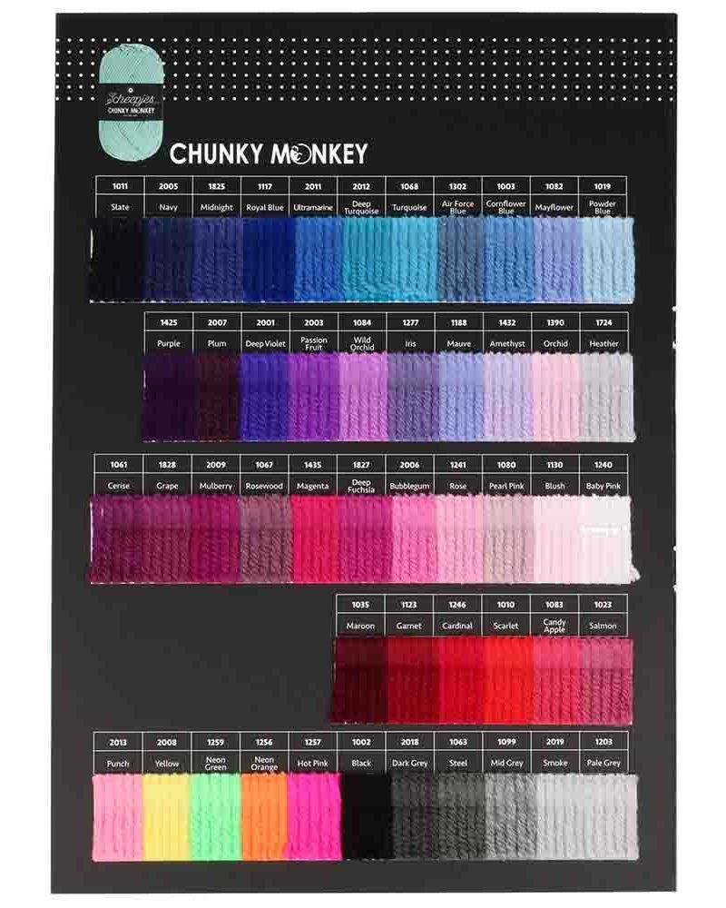 Kleurenkaart Scheepjes Chunky Monkey | Het Wolhuis Kleurenkaart Scheepjes Chunky Monkey