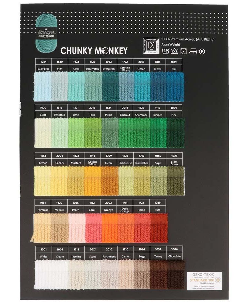 Kleurenkaart Scheepjes Chunky Monkey | Het Wolhuis Kleurenkaart Scheepjes Chunky Monkey