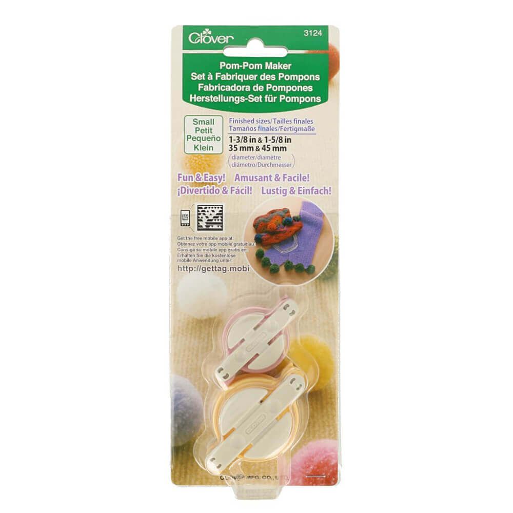 Clover Pompom maker - 35-45mm (3124) | Het Wolhuis Clover Pompom maker Small - 3124 | Het Wolhuis