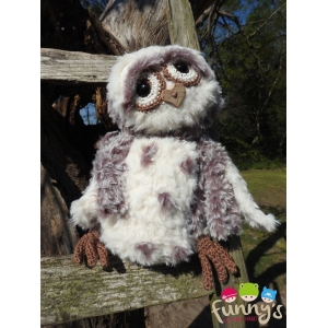 Funny Furry Owl Soft donkerbruin | Het Wolhuis
