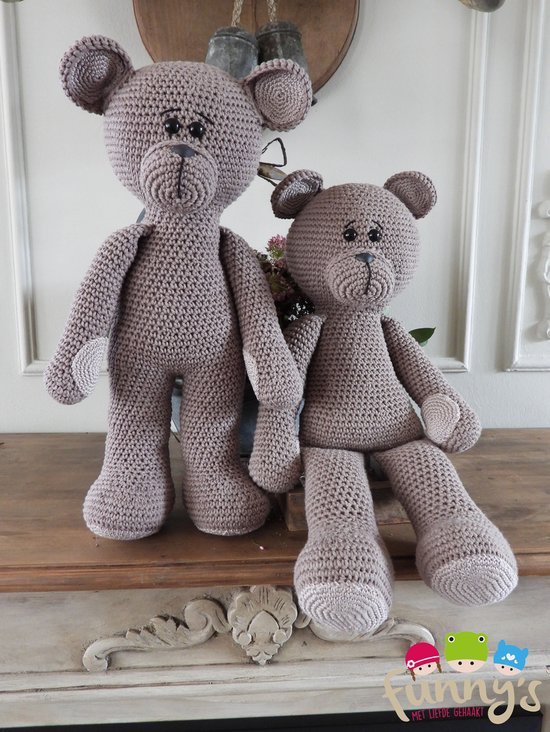 Funny XXL Funny Bear Basic Taupe (zittend of staand) | Het Wolhuis Funny XXL Funny Bear Basic Taupe (zittend of staand)