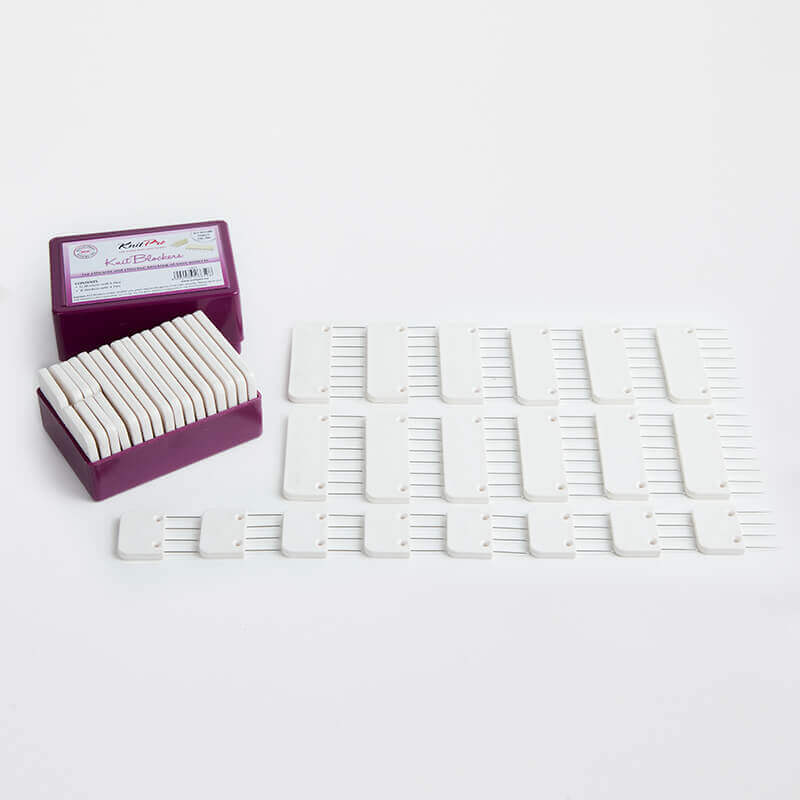 KnitPro Knitblockers doosje met 20 blockers-10877 Wit