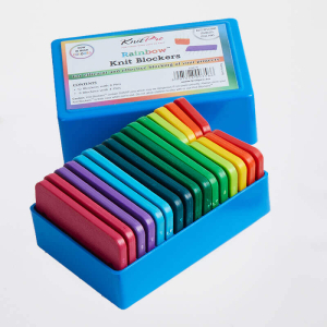 KnitPro Knitblockers doosje met 20 blockers-10878 Regenboog