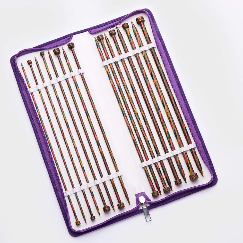 KnitPro Symfonie breinaaldenset | Het Wolhuis KnitPro Symfonie Breinaalden met knop set | Het Wolhuis
