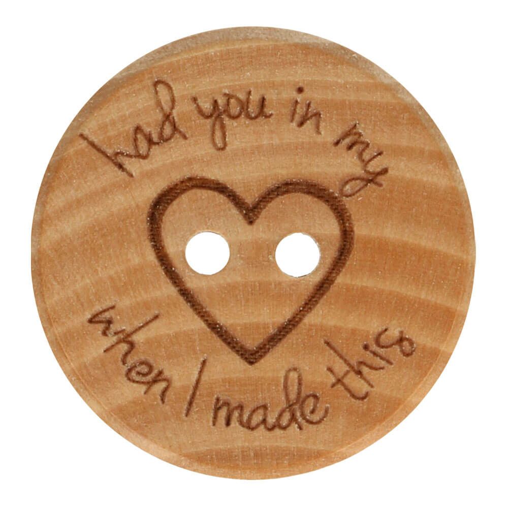 Knoop hout had you in my heart-20mm
