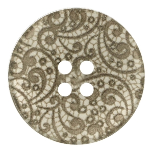 Knoop Laser Vintage grijs viergaats 16951 - 17,5mm | Het Wolhuis