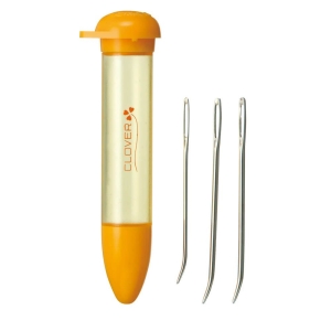 Clover Maasnaalden set gebogen punt oranje-3121