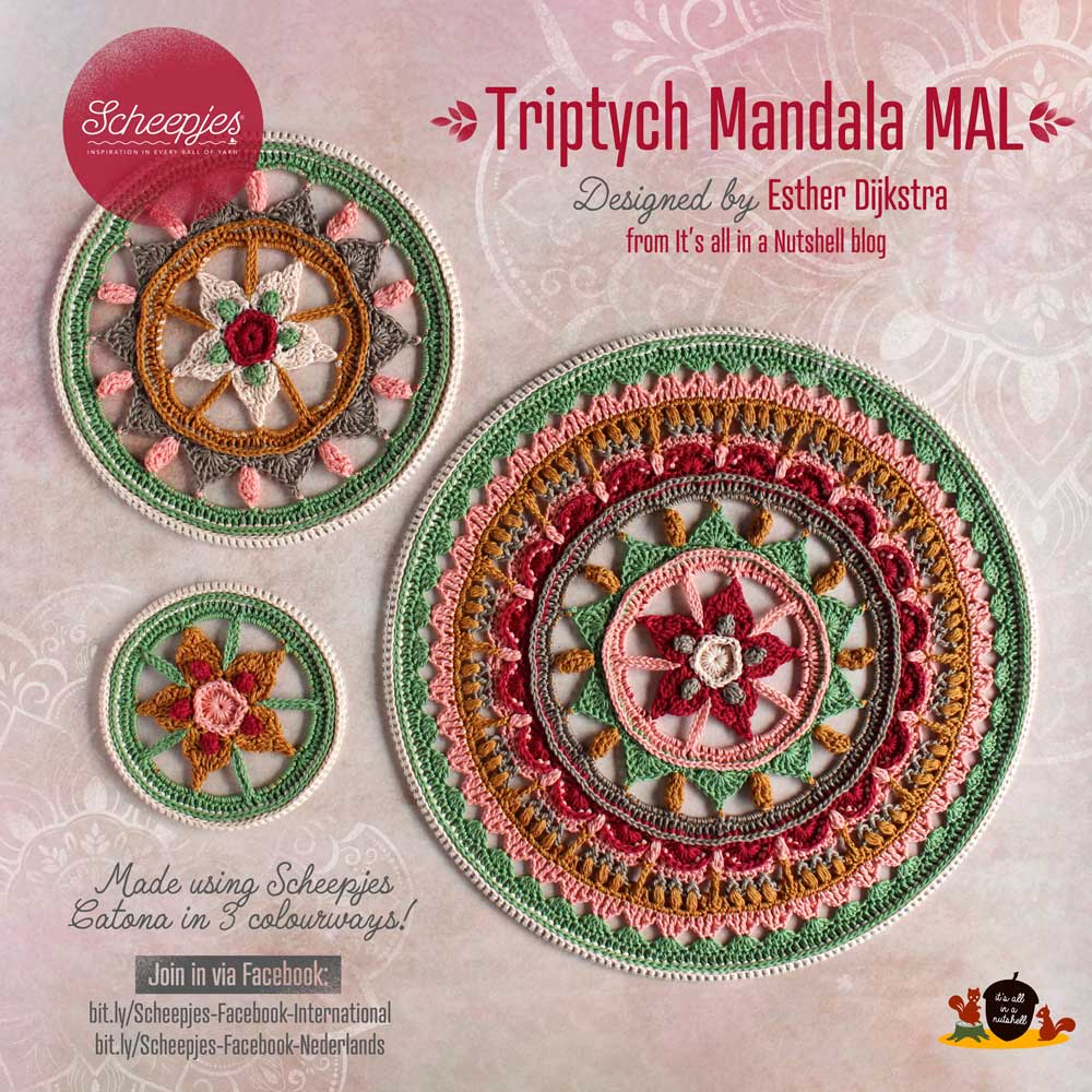 Triptych Mandala MAL-Forest Fern