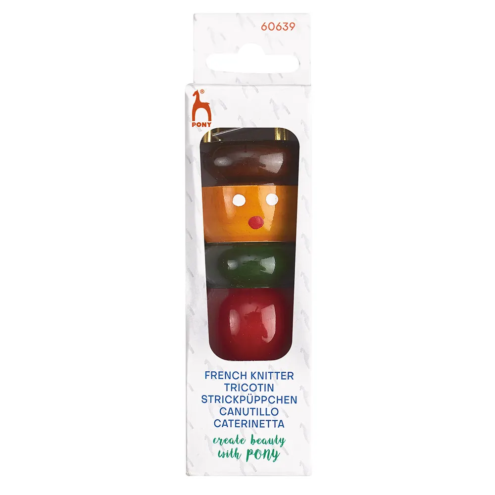 Pony Punnikpop hout met naald-60639 | Het Wolhuis Pony Punnik-breipopje met naald-60639 | Het Wolhuis