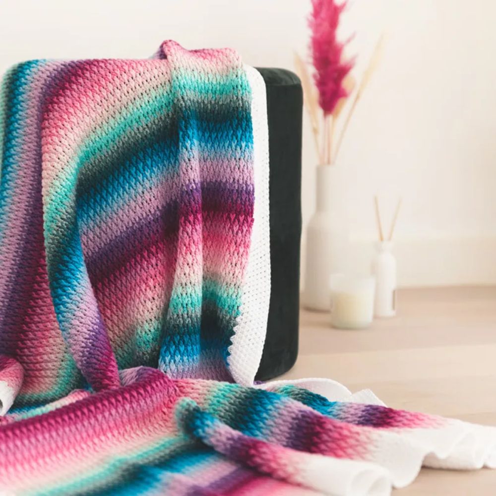 Alpine Stitch babydeken by Haak maar raak | Het Wolhuis Alpine Stitch babydeken by Haak maar raak
