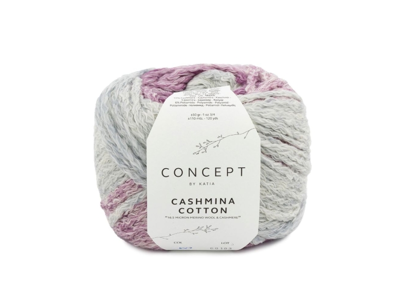 Katia Cashmina Cotton - 100 Violet-Blauw
