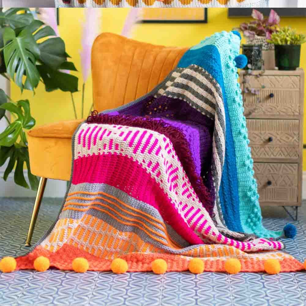 Mix & Match Moderne gehaakte dekens - Esme Crick | Het Wolhuis Mix & Match Moderne gehaakte dekens - Esme Crick