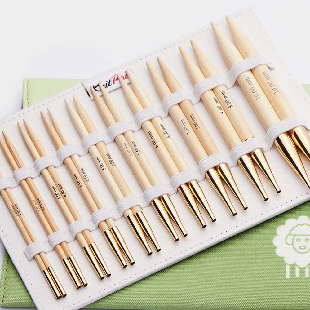 KnitPro Bamboo verwisselbare naaldenset deluxe - 22553 | Het Wolhuis KnitPro Bamboo verwisselbare naaldenset deluxe - 22553