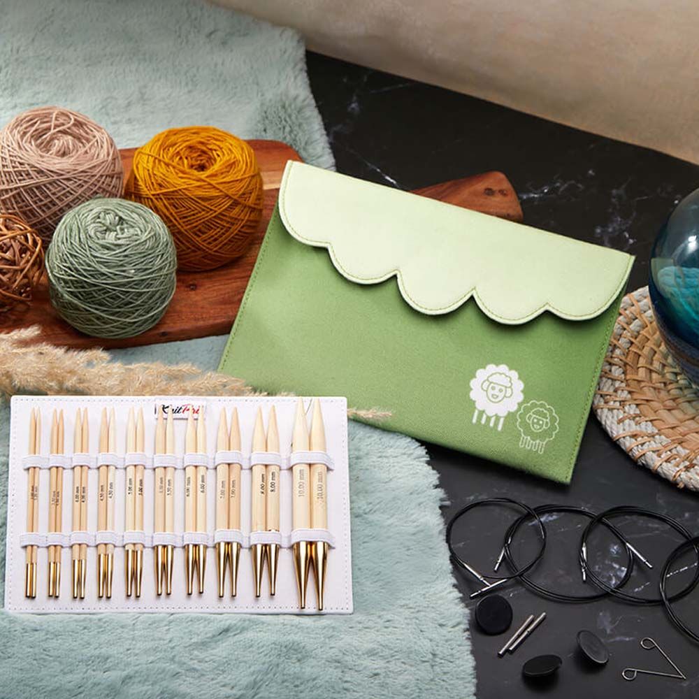 KnitPro Bamboo verwisselbare naaldenset deluxe - 22553 | Het Wolhuis KnitPro Bamboo verwisselbare naaldenset deluxe - 22553 | Het Wolhuis