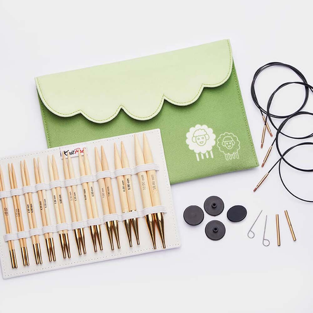 KnitPro Bamboo verwisselbare naaldenset deluxe - 22553 | Het Wolhuis KnitPro Bamboo verwisselbare naaldenset deluxe - 22553 | Het Wolhuis