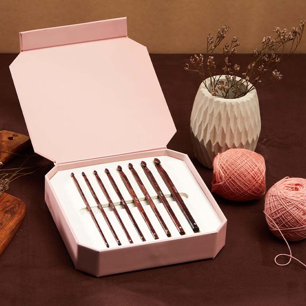 KnitPro Symfonie Rose Wood haaknaaldenset - 20719 | Het Wolhuis KnitPro Symfonie Rose Wood haaknaaldenset - 20719