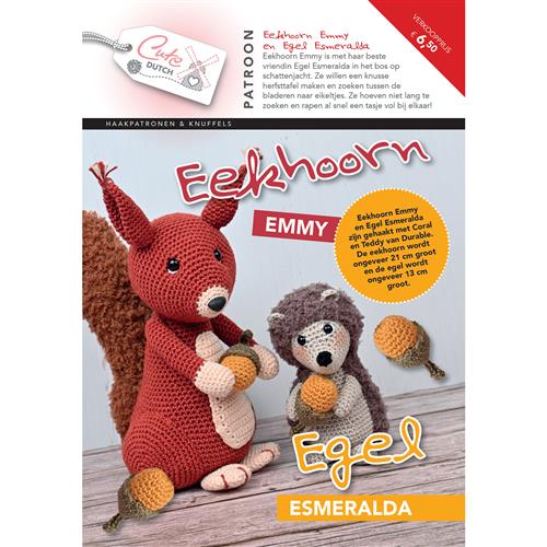 Patroonboekje Eekhoorn Emmy en Egel Esmeralda | Het Wolhuis Patroonboekje Eekhoorn Emmy en Egel Esmeralda