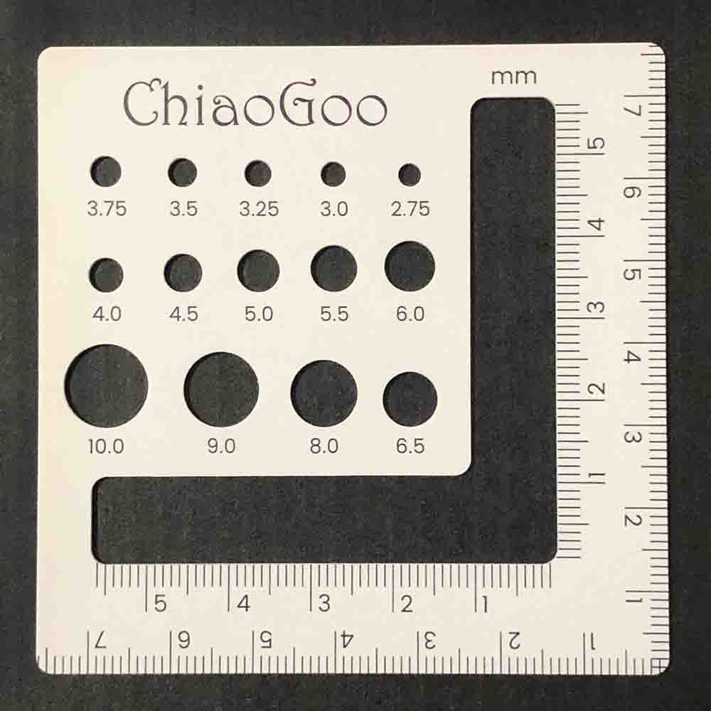 ChiaoGoo Naaldenmeter kunststof 7,5x7,5cm | Het Wolhuis ChiaoGoo Naaldenmeter kunststof 7,5x7,5cm - 1091-3