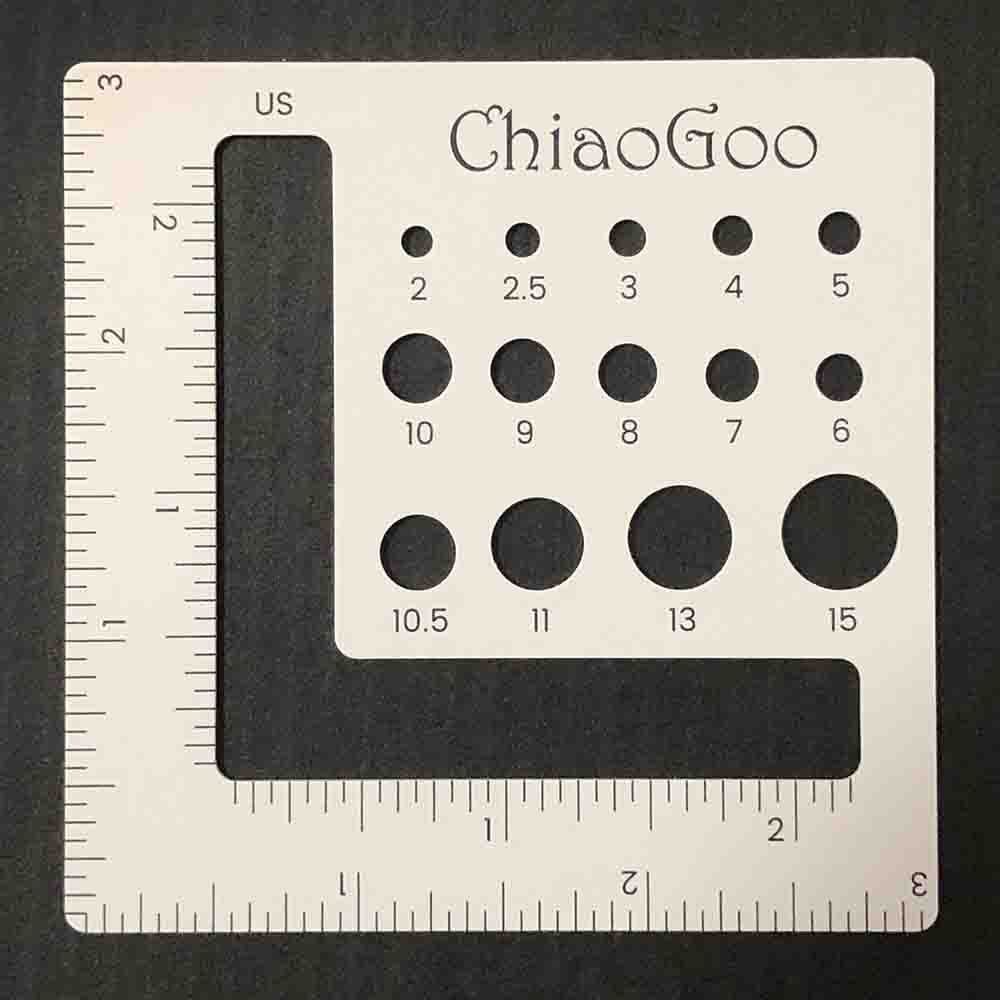 ChiaoGoo Naaldenmeter kunststof 7,5x7,5cm | Het Wolhuis ChiaoGoo Naaldenmeter kunststof 7,5x7,5cm - 1091-3