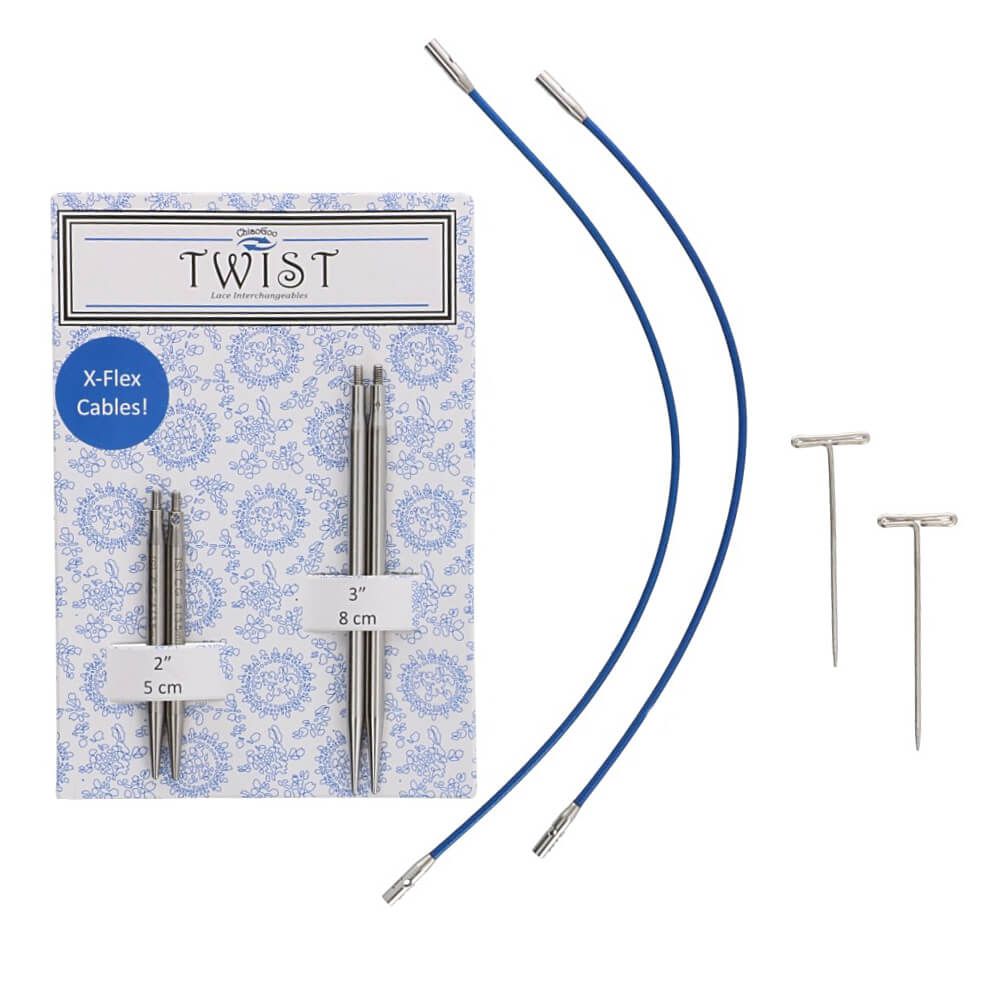 ChiaoGoo TWIST Lace short combo pack 5+8cm | Het Wolhuis ChiaoGoo TWIST Lace short combo pack 5+8cm 3.50mm