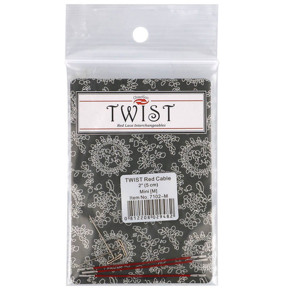 ChiaoGoo TWIST RED kabel mini | Het Wolhuis ChiaoGoo TWIST RED kabel mini - 7102 - 5cm