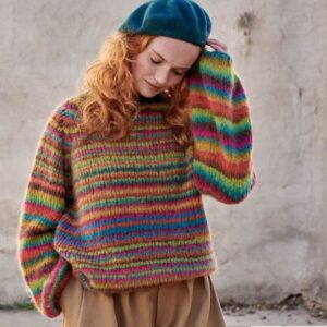 Katia - Meerkleurige Top-down trui - 15-29