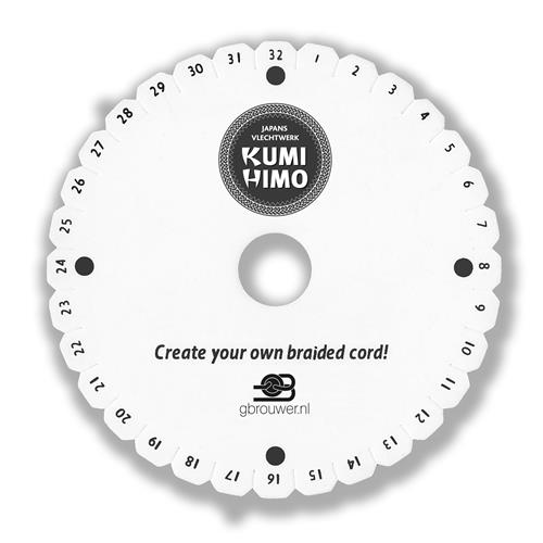 Kumihimo Vlechtschijf 15 cm rond - 045.1000 | Het Wolhuis Kumihimo Vlechtschijf 15 cm rond - 045.1000