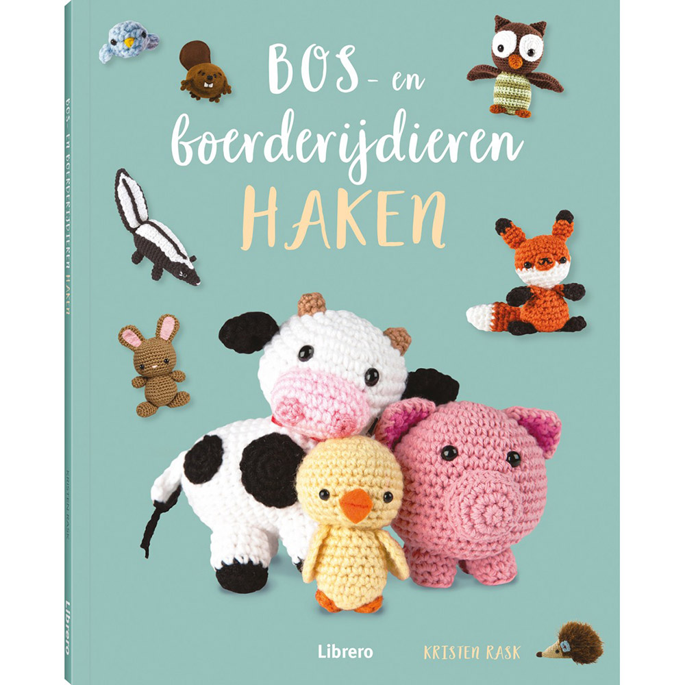 Bos- en boerderijdieren haken - Kristen Rask | Het Wolhuis Bos- en boerderijdieren haken - Kristen Rask