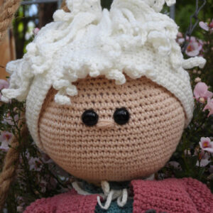 Funny XXL Funny Doll pruikje ivoor